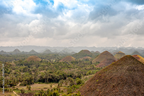 Chocolate hills in the Philippines