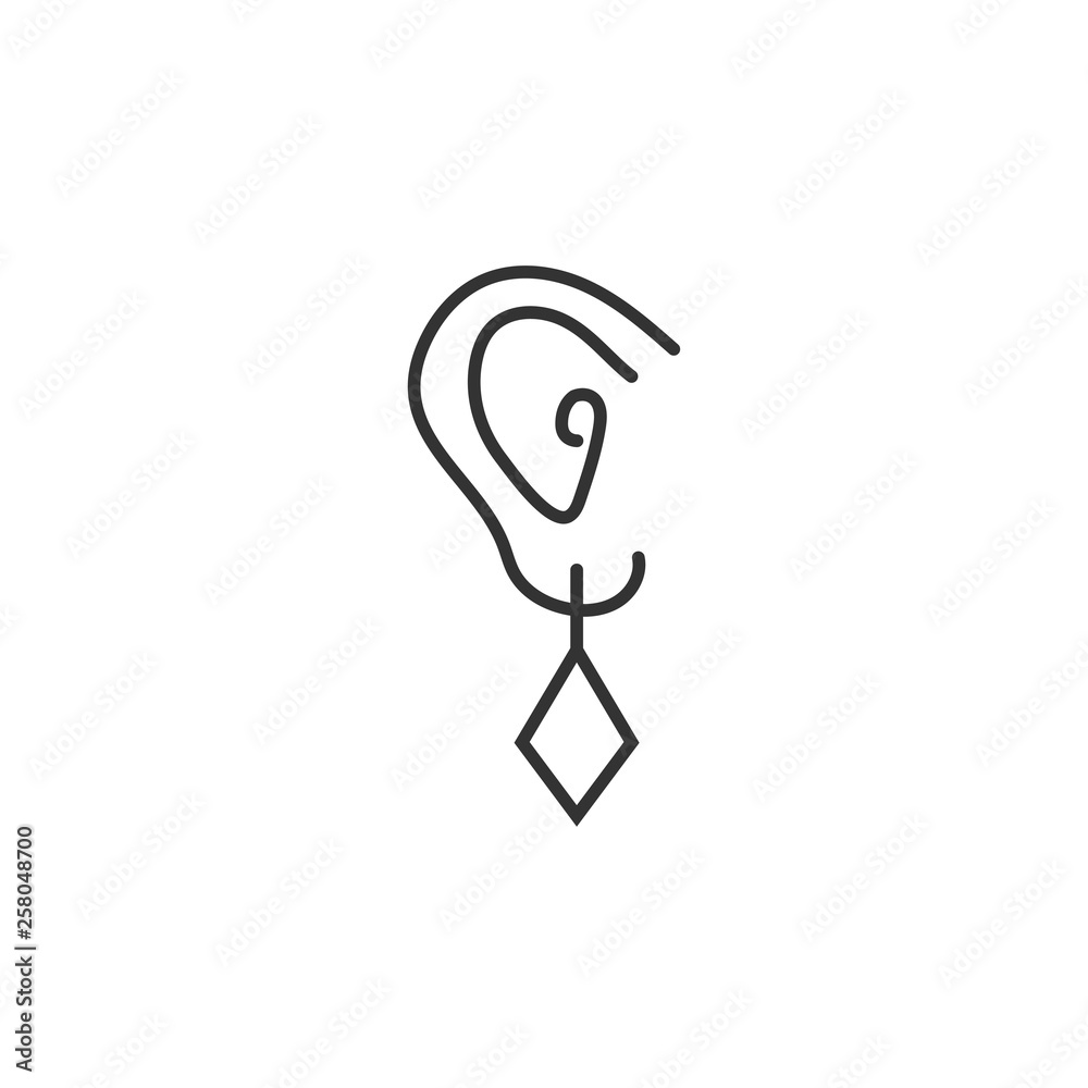 Earring graphic design template vector illustration Earring graphic design template vector illustration