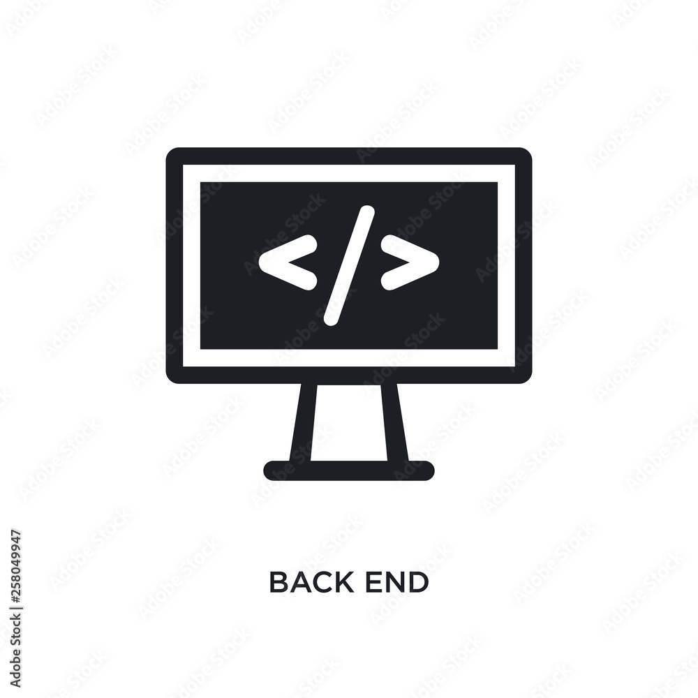 back end isolated icon. simple element illustration from technology concept icons. back end editable logo sign symbol design on white background. can be use for web and mobile back end isolated icon. simple element illustration from technology concept icons. back end editable logo sign symbol design on white background. can be use for web and mobile