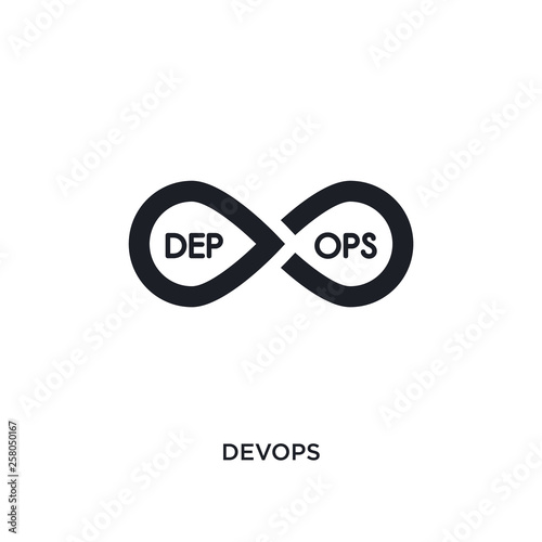 devops isolated icon. simple element illustration from technology concept icons. devops editable logo sign symbol design on white background. can be use for web and mobile