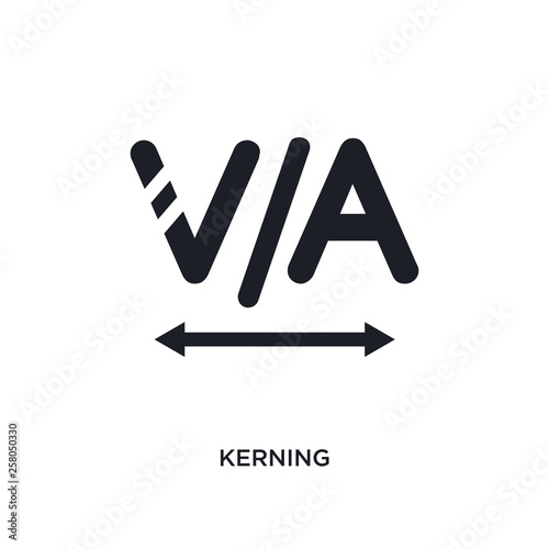 kerning isolated icon. simple element illustration from technology concept icons. kerning editable logo sign symbol design on white background. can be use for web and mobile photo