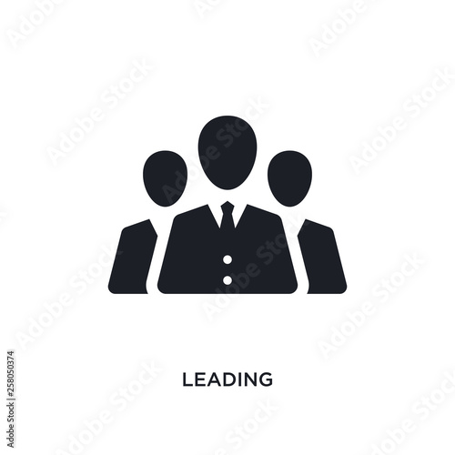 leading isolated icon. simple element illustration from technology concept icons. leading editable logo sign symbol design on white background. can be use for web and mobile