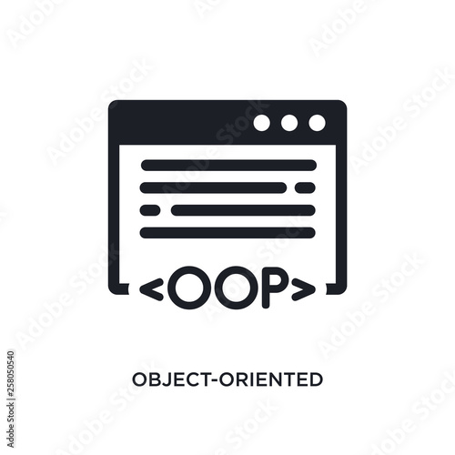 object-oriented programming isolated icon. simple element illustration from technology concept icons. object-oriented programming editable logo sign symbol design on white background. can be use for