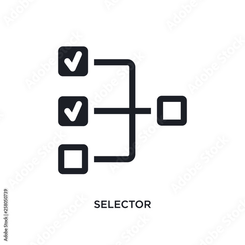 selector isolated icon. simple element illustration from technology concept icons. selector editable logo sign symbol design on white background. can be use for web and mobile