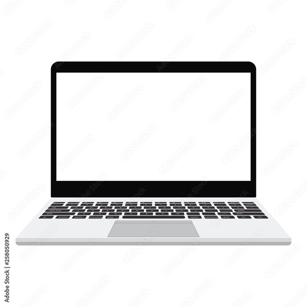 Laptop or notebook computer flat vector illustration for apps and websites Laptop or notebook computer flat vector illustration for apps and websites
