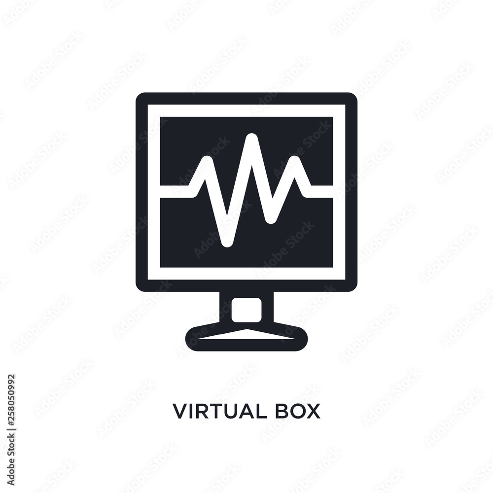 virtual box isolated icon. simple element illustration from technology concept icons. virtual box editable logo sign symbol design on white background. can be use for web and mobile