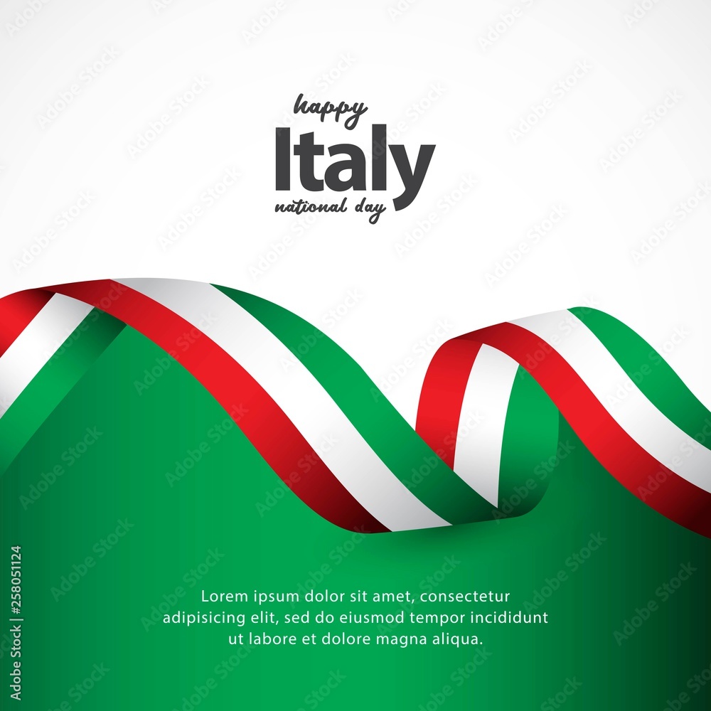 Obraz premium Happy Italy National Day Celebrations
