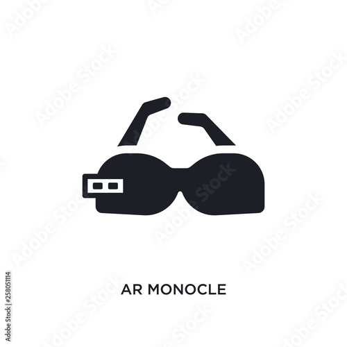 ar monocle isolated icon. simple element illustration from artificial intellegence concept icons. ar monocle editable logo sign symbol design on white background. can be use for web and mobile