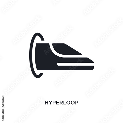 hyperloop isolated icon. simple element illustration from artificial intellegence concept icons. hyperloop editable logo sign symbol design on white background. can be use for web and mobile