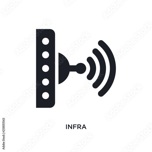 infra isolated icon. simple element illustration from artificial intellegence concept icons. infra editable logo sign symbol design on white background. can be use for web and mobile