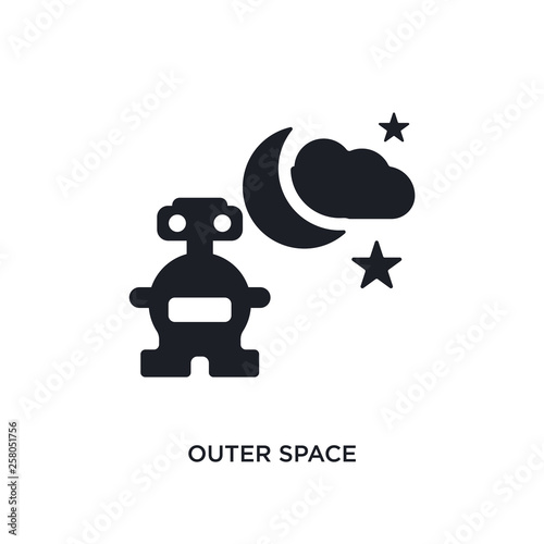 outer space isolated icon. simple element illustration from artificial intellegence concept icons. outer space editable logo sign symbol design on white background. can be use for web and mobile