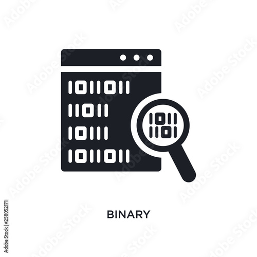 binary isolated icon. simple element illustration from artificial intelligence concept icons. binary editable logo sign symbol design on white background. can be use for web and mobile