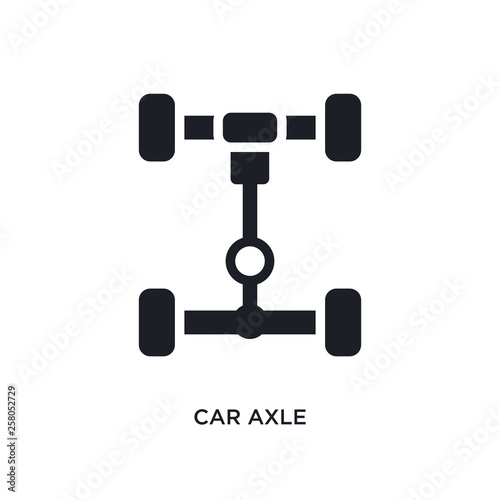 car axle isolated icon. simple element illustration from car parts concept icons. car axle editable logo sign symbol design on white background. can be use for web and mobile