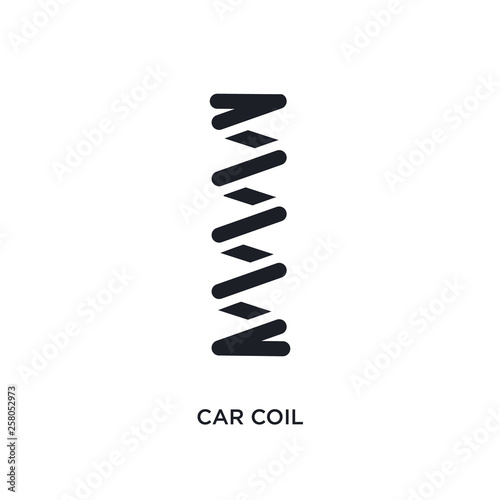 car coil isolated icon. simple element illustration from car parts concept icons. car coil editable logo sign symbol design on white background. can be use for web and mobile