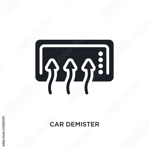 car demister isolated icon. simple element illustration from car parts concept icons. car demister editable logo sign symbol design on white background. can be use for web and mobile photo