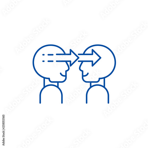 Social manipulation line concept icon. Social manipulation flat  vector website sign, outline symbol, illustration.