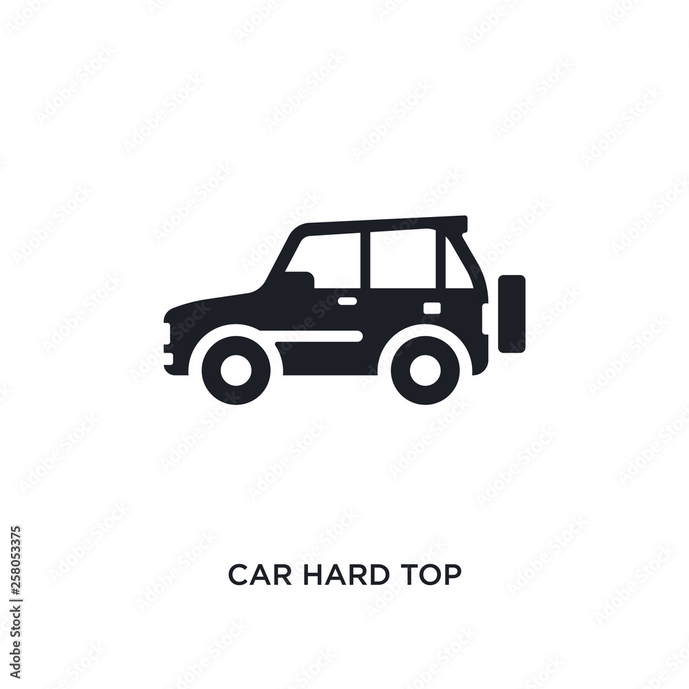 car hard top isolated icon. simple element illustration from car parts concept icons. car hard top editable logo sign symbol design on white background. can be use for web and mobile