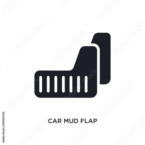 car mud flap isolated icon. simple element illustration from car parts concept icons. car mud flap editable logo sign symbol design on white background. can be use for web and mobile
