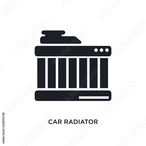 car radiator isolated icon. simple element illustration from car parts concept icons. car radiator editable logo sign symbol design on white background. can be use for web and mobile