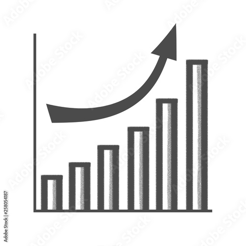 rising bar chart (economy, stock, finance, price)