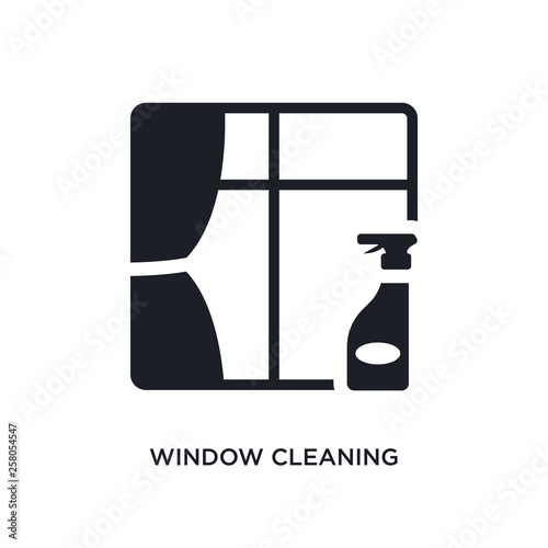 window cleaning isolated icon. simple element illustration from cleaning concept icons. window cleaning editable logo sign symbol design on white background. can be use for web and mobile