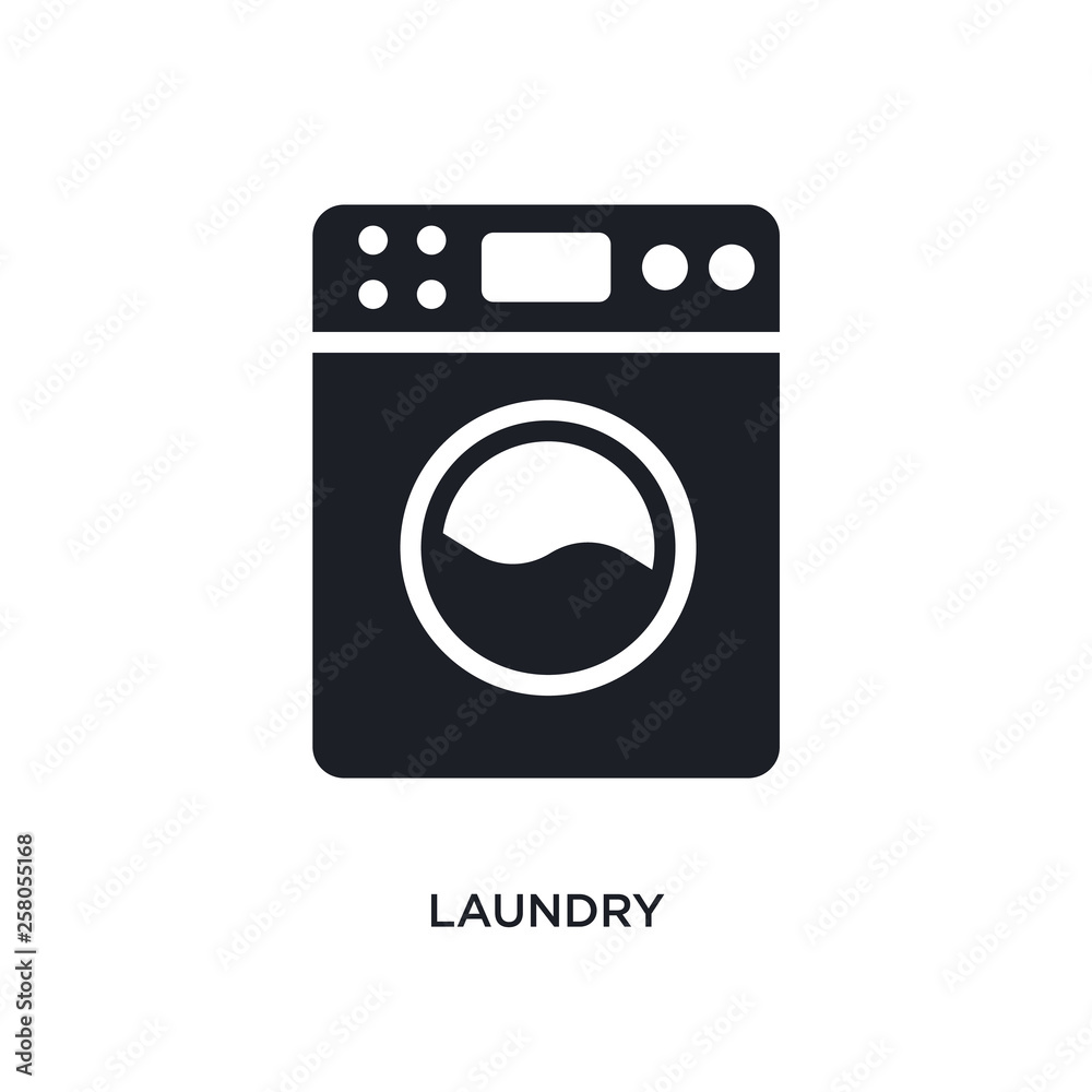 laundry isolated icon. simple element illustration from cleaning concept icons. laundry editable logo sign symbol design on white background. can be use for web and mobile
