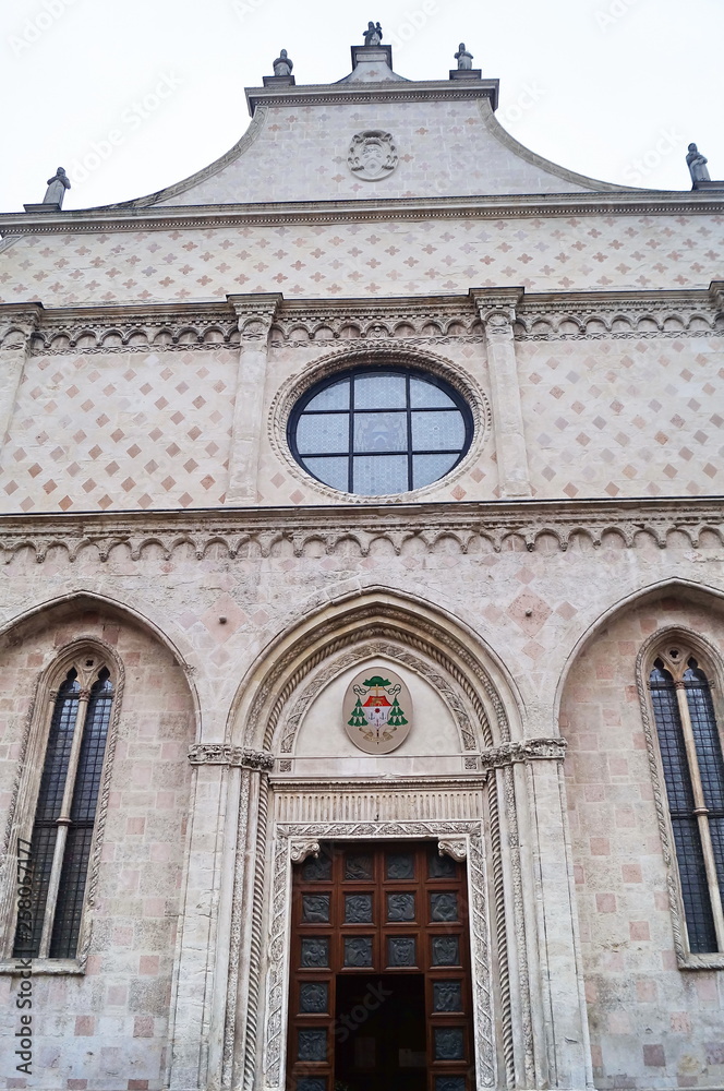 Facade of the cathedral of Vicenza, Italy