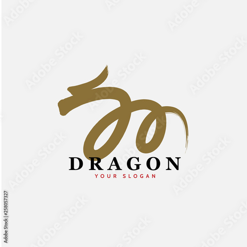 Vector East Asian dragon sign icon