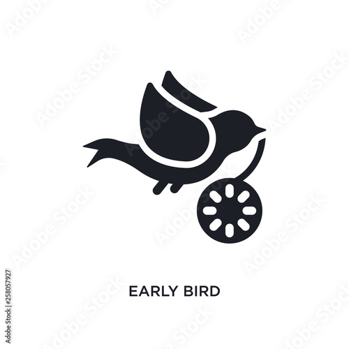 early bird isolated icon. simple element illustration from crowdfunding concept icons. early bird editable logo sign symbol design on white background. can be use for web and mobile