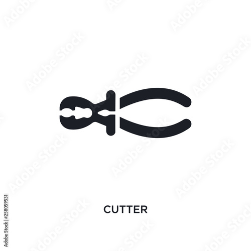 cutter isolated icon. simple element illustration from electrian connections concept icons. cutter editable logo sign symbol design on white background. can be use for web and mobile