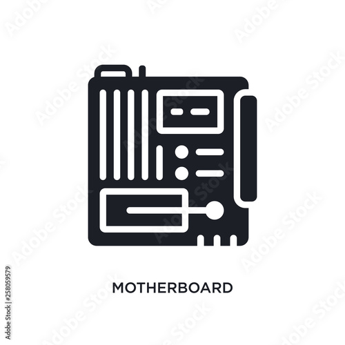 motherboard isolated icon. simple element illustration from electronic devices concept icons. motherboard editable logo sign symbol design on white background. can be use for web and mobile photo