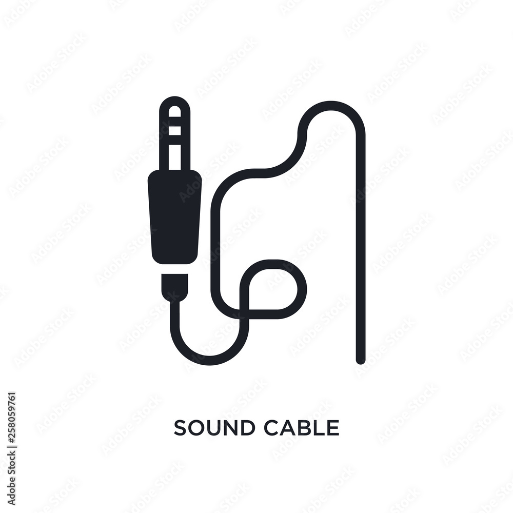 sound cable isolated icon. simple element illustration from electronic devices concept icons. sound cable editable logo sign symbol design on white background. can be use for web and mobile sound cable isolated icon. simple element illustration from electronic devices concept icons. sound cable editable logo sign symbol design on white background. can be use for web and mobile