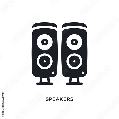 speakers isolated icon. simple element illustration from electronic devices concept icons. speakers editable logo sign symbol design on white background. can be use for web and mobile