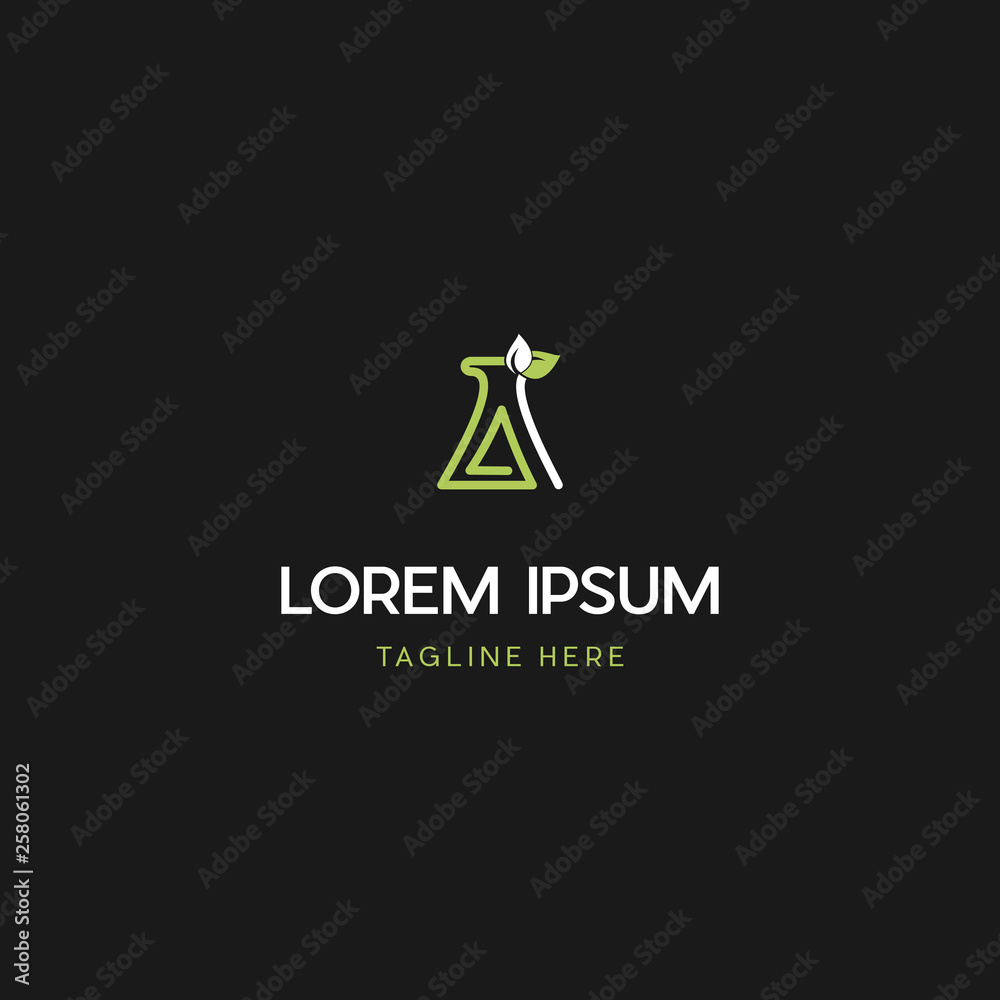 Modern and unique letter A Lab Leaf initials logo design, Abstract letter A Lab Leaf modern logo icon design concept. Modern and unique letter A Lab Leaf initials logo design, Abstract letter A Lab Leaf modern logo icon design concept.