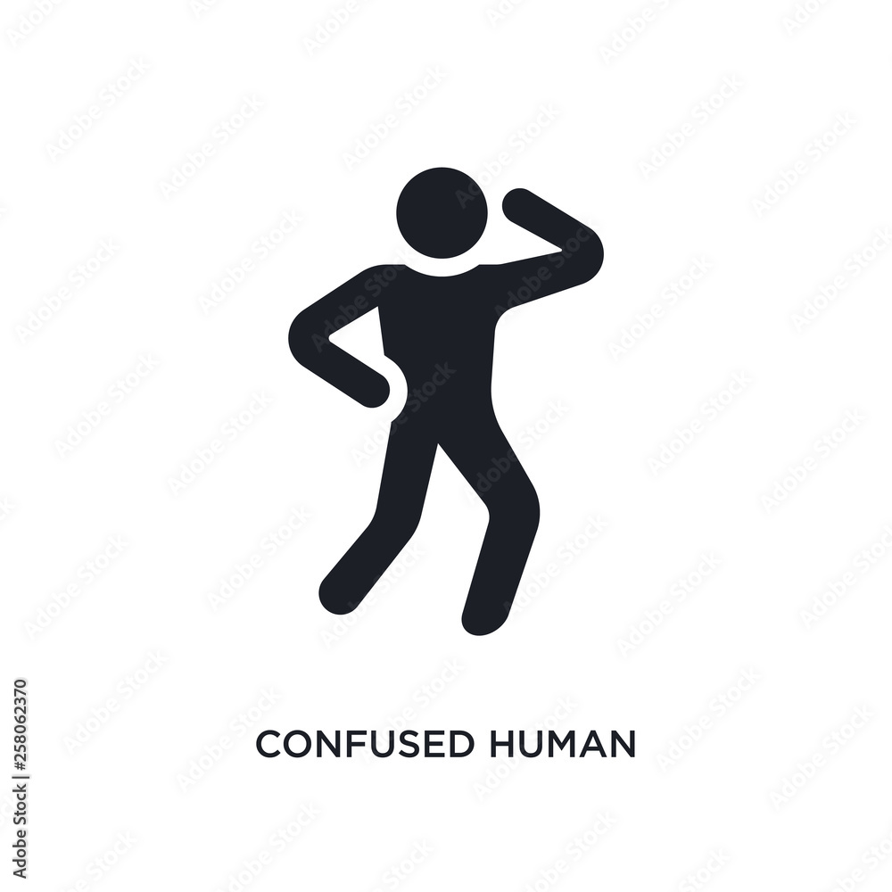 confused human isolated icon. simple element illustration from feelings concept icons. confused human editable logo sign symbol design on white background. can be use for web and mobile confused human isolated icon. simple element illustration from feelings concept icons. confused human editable logo sign symbol design on white background. can be use for web and mobile