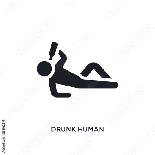 drunk human isolated icon. simple element illustration from feelings concept icons. drunk human editable logo sign symbol design on white background. can be use for web and mobile
