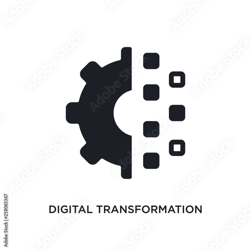 digital transformation isolated icon. simple element illustration from general-1 concept icons. digital transformation editable logo sign symbol design on white background. can be use for web and