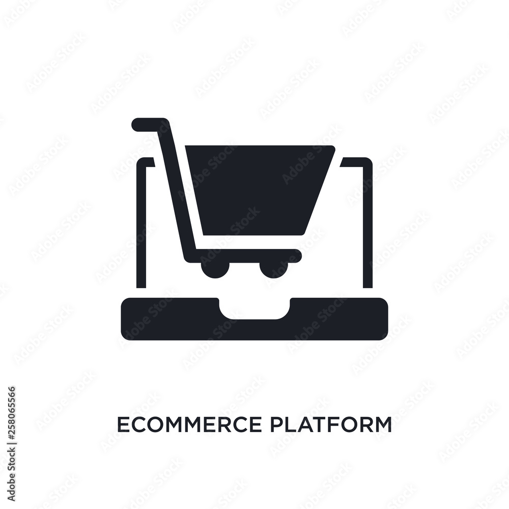 ecommerce platform isolated icon. simple element illustration from general-1 concept icons. ecommerce platform editable logo sign symbol design on white background. can be use for web and mobile