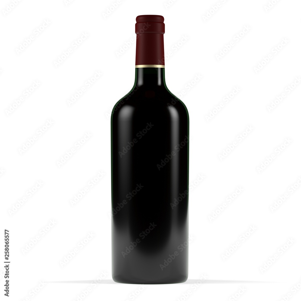 Bouteille de vin de bordeaux sans étiquette Bouteille de vin de bordeaux sans étiquette
