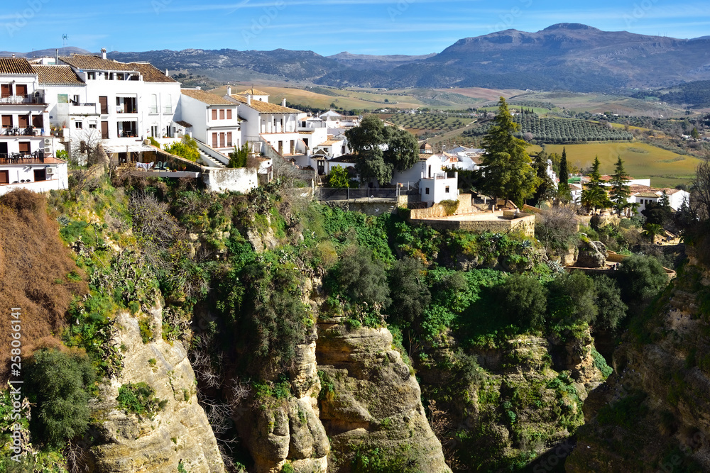 Ronda miasto w Andaluzji krajobraz