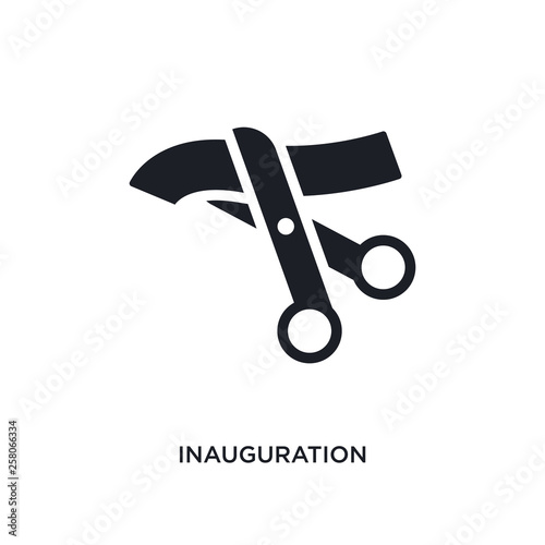 inauguration isolated icon. simple element illustration from general-1 concept icons. inauguration editable logo sign symbol design on white background. can be use for web and mobile