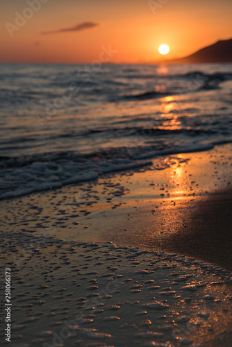 Orange sunrise over sea