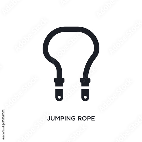 jumping rope isolated icon. simple element illustration from gym equipment concept icons. jumping rope editable logo sign symbol design on white background. can be use for web and mobile