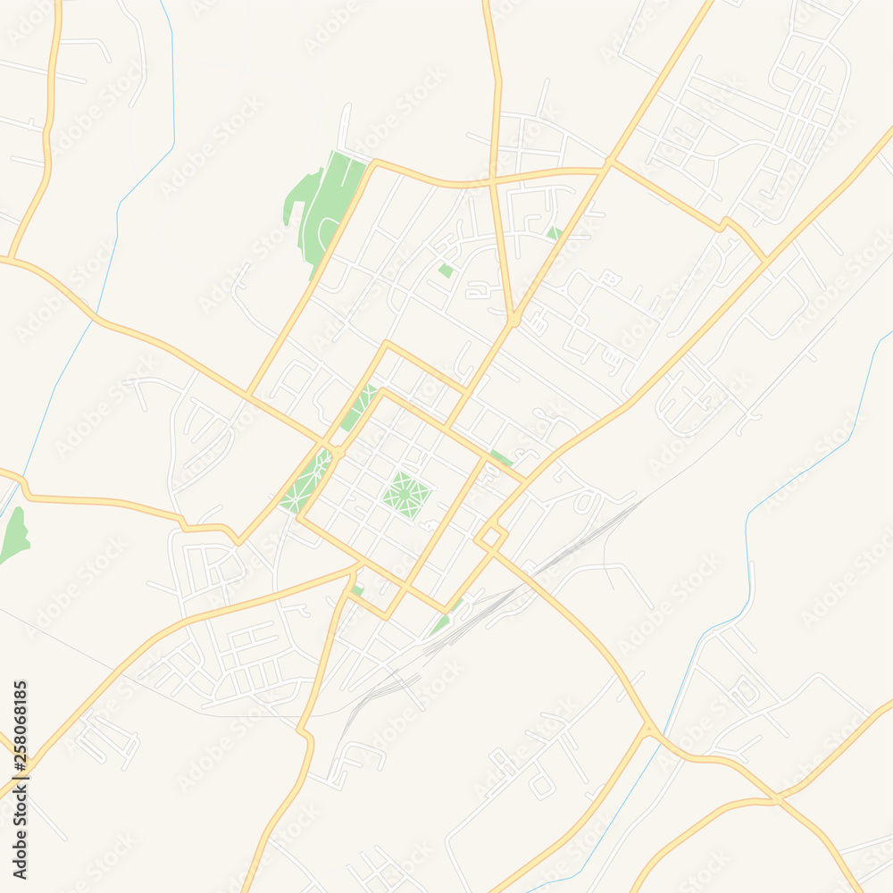 Obraz premium Bjelovar , Croatia printable map