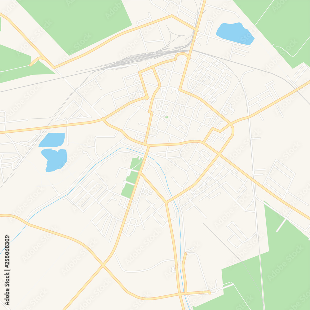 Fototapeta premium Vinkovci, Croatia printable map