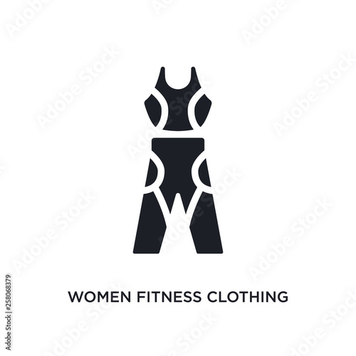 women fitness clothing isolated icon. simple element illustration from gym and fitness concept icons. women fitness clothing editable logo sign symbol design on white background. can be use for web