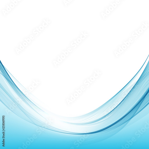 Blue wave curve abstract background vector illustration