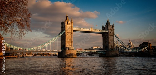 Tower bridge, in the shade of the Shard, London
