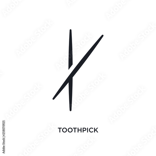 toothpick isolated icon. simple element illustration from hygiene concept icons. toothpick editable logo sign symbol design on white background. can be use for web and mobile
