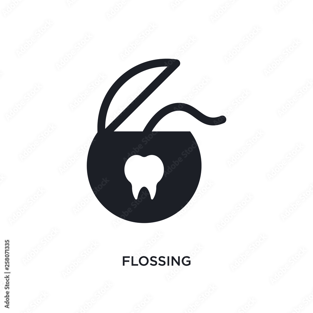 flossing isolated icon. simple element illustration from hygiene concept icons. flossing editable logo sign symbol design on white background. can be use for web and mobile flossing isolated icon. simple element illustration from hygiene concept icons. flossing editable logo sign symbol design on white background. can be use for web and mobile